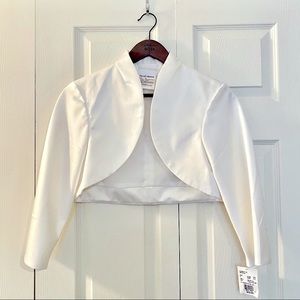 David’s Bridal Ivory wedding jacket Medium NWT